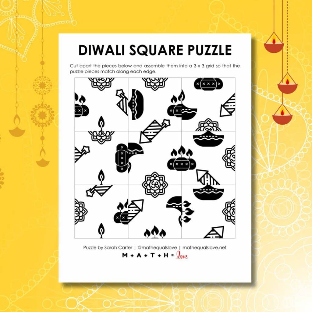 Free Printable Diwali Puzzle. 