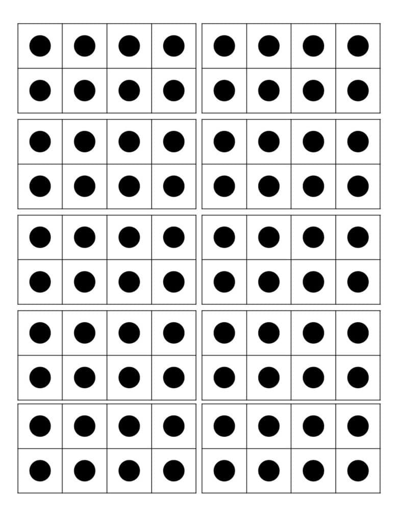 8 circles puzzle - printable circle pieces. 