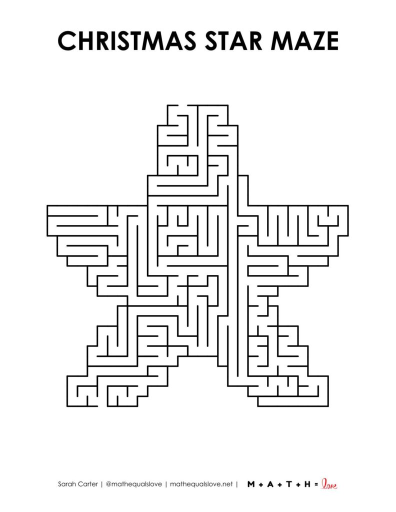 christmas star maze level 3. 