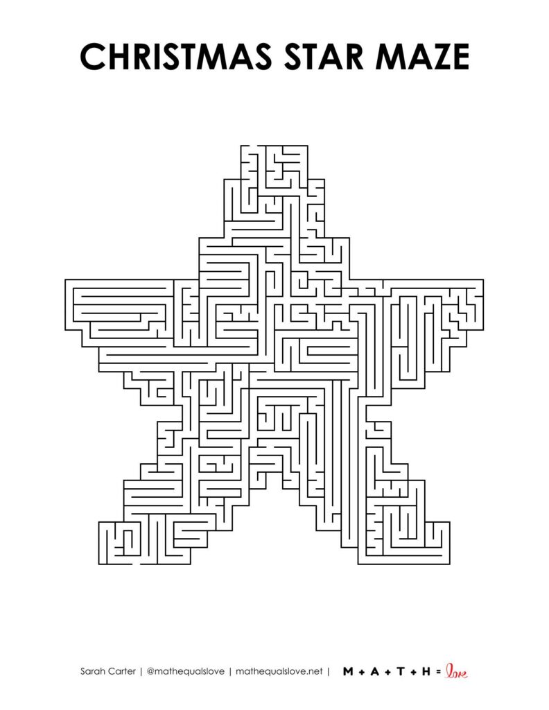 christmas star maze level 7. 