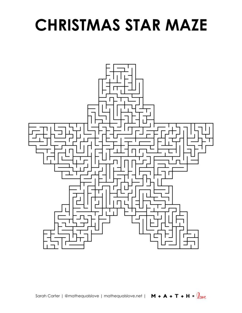 christmas star maze level 8. 