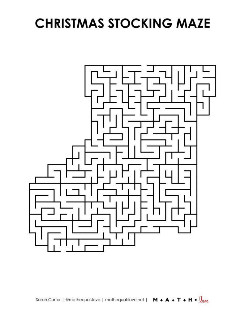 christmas stocking maze level 4