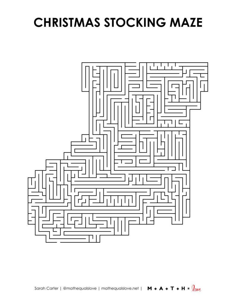 christmas stocking maze level 7 