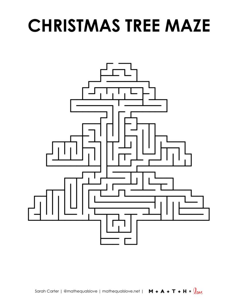 Christmas Tree Maze [FREE Printable PDF]