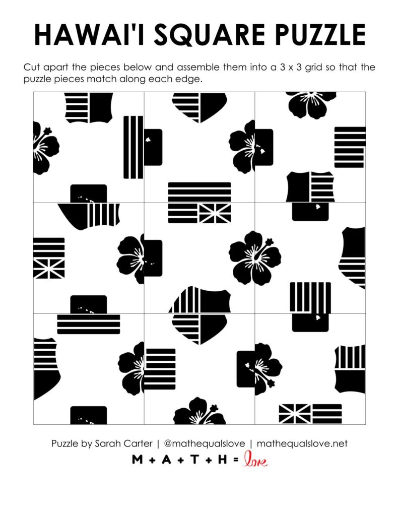 Hawai'i Square Edge Matching Puzzle. 