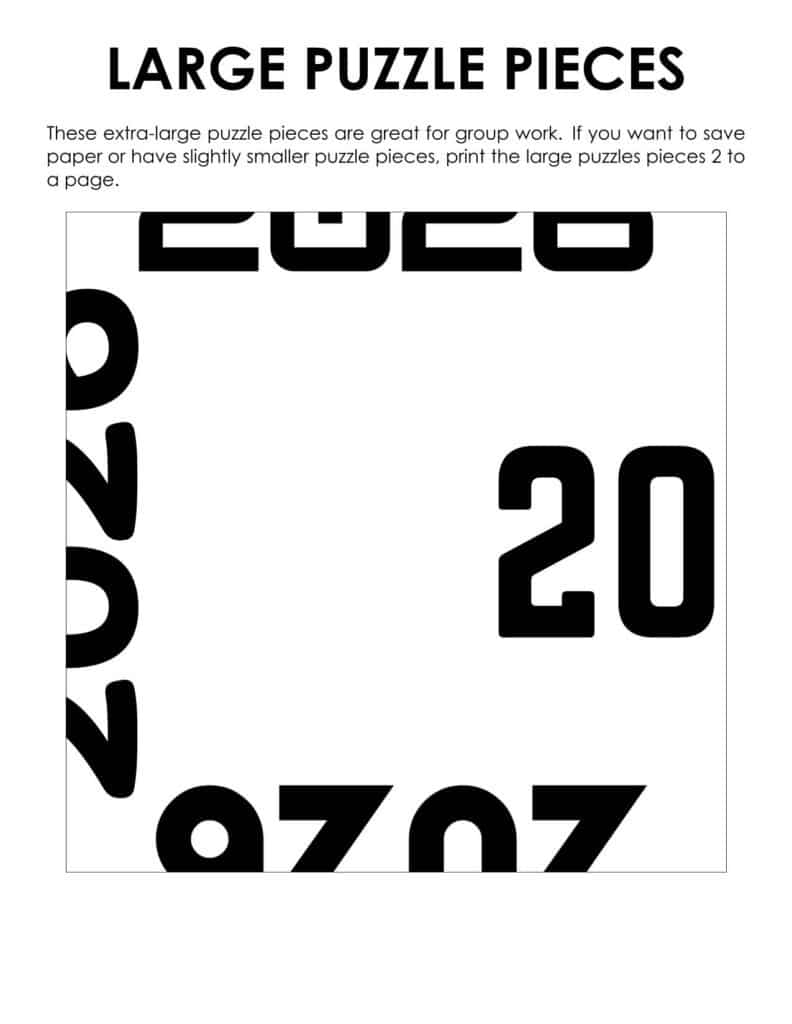 Jumbo version of 2026 edge matching puzzle for new years. 