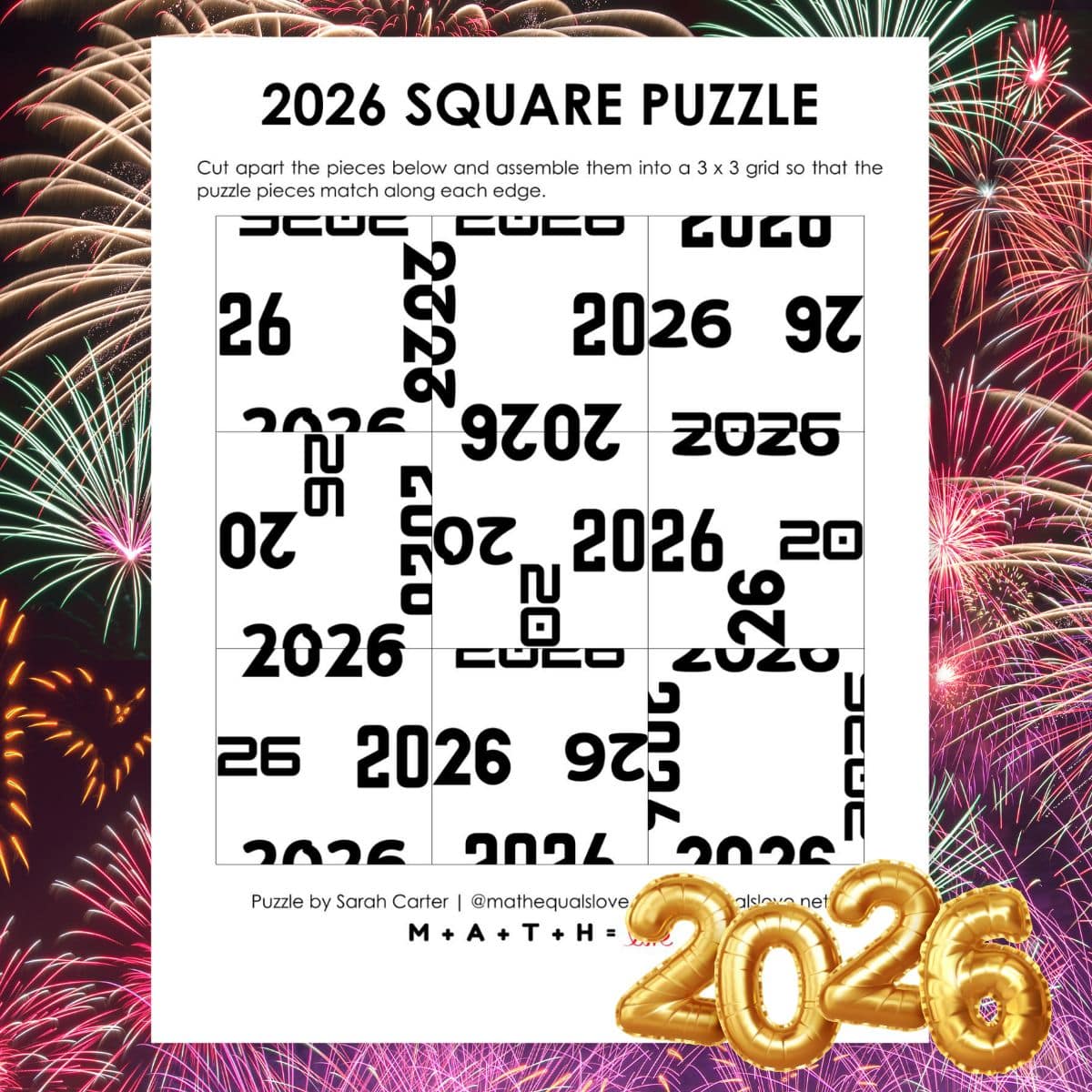 2026 new years puzzle (square edge matching)