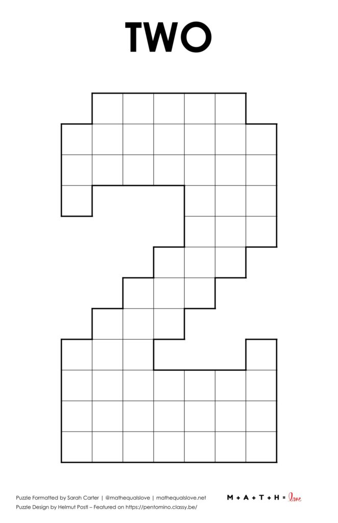 number 2 pentominoes puzzle.