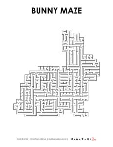 Easter Bunny Maze Printable | Math = Love