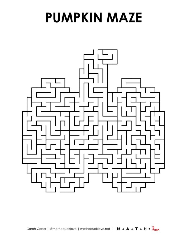 pumpkin maze printable level 4. 