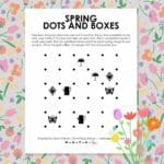 Spring Dots and Boxes Game.