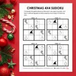 Christmas Kids Sudoku 4 x 4 with Pictures.