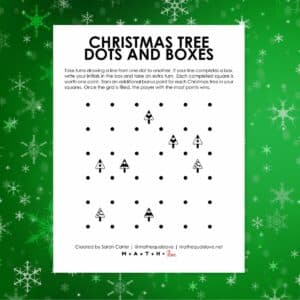 Christmas Tree dots and boxes game.