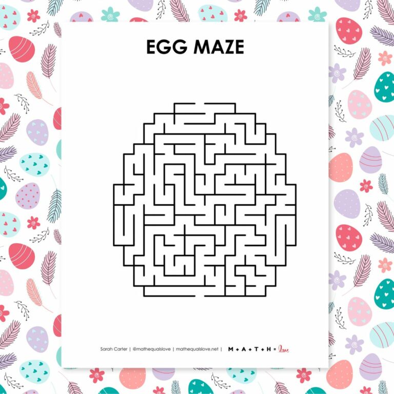 easter egg maze printable free.