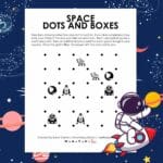 space themed dots and boxes game.