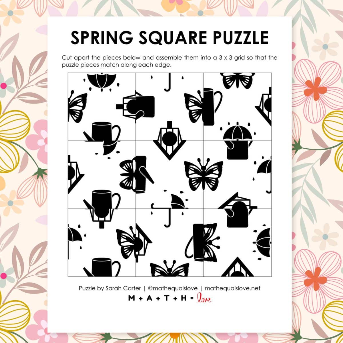 spring square edge matching puzzle.