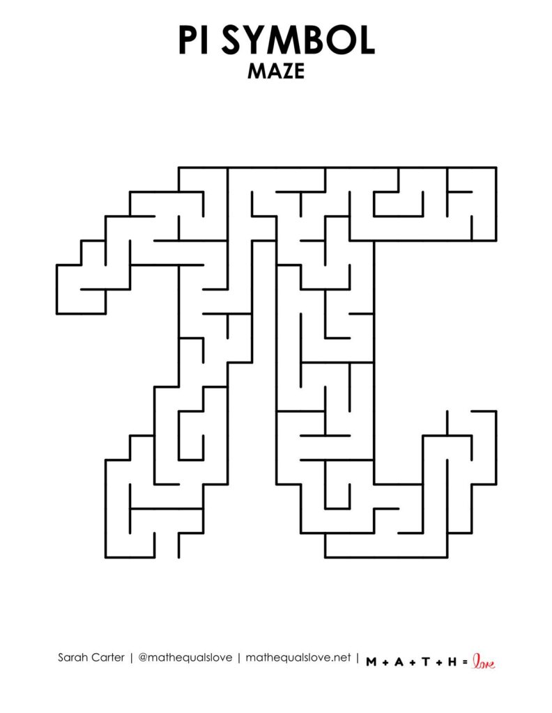 pi symbol maze level 1. 