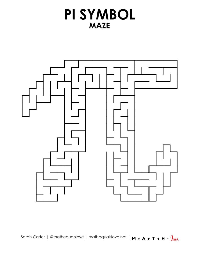 pi symbol maze level 3. 