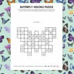 butterfly hidoku logic puzzle.