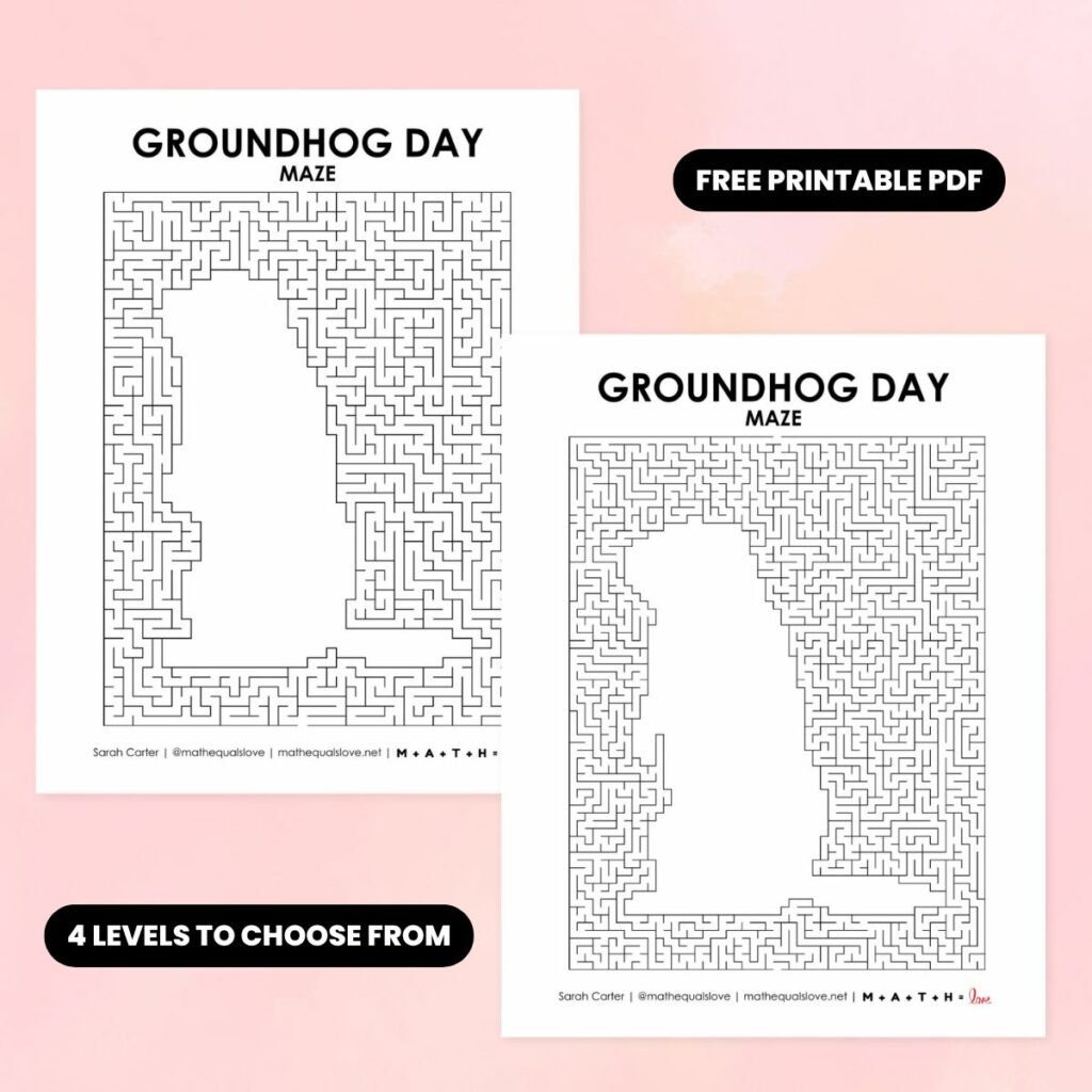 groundhog day maze printing options. 