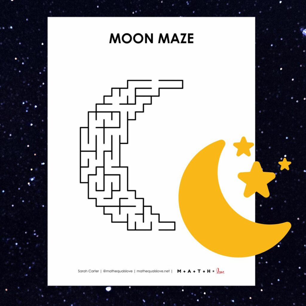 free printable moon maze pdf. 