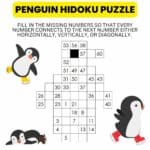 penguin hidoku puzzle instructions.