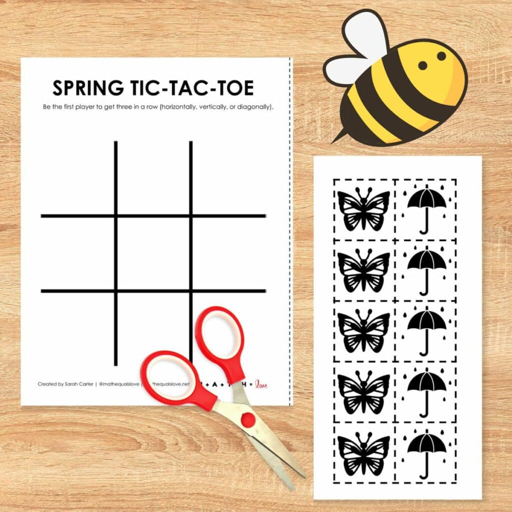 spring tic tac toe game printable free pdf. 