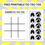 summer tic tac toe game printable.