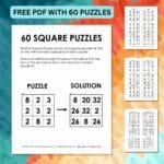 60 square logic puzzles.