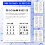 70 square logic puzzles.