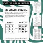 80 square logic puzzles.