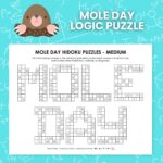 mole day hidoku logic puzzles.