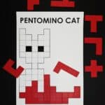 partially solved pentomino cat puzzle.