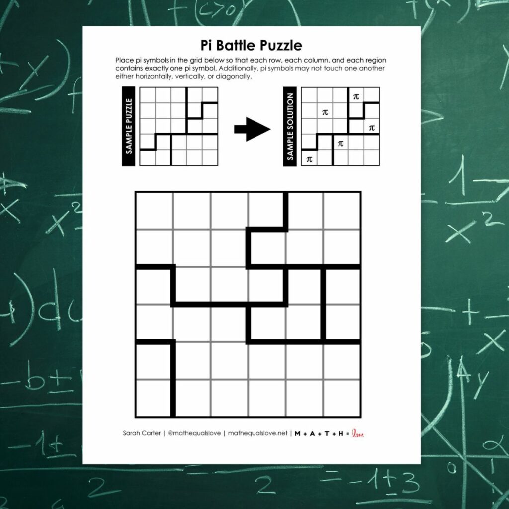 pi battle logic puzzle. 