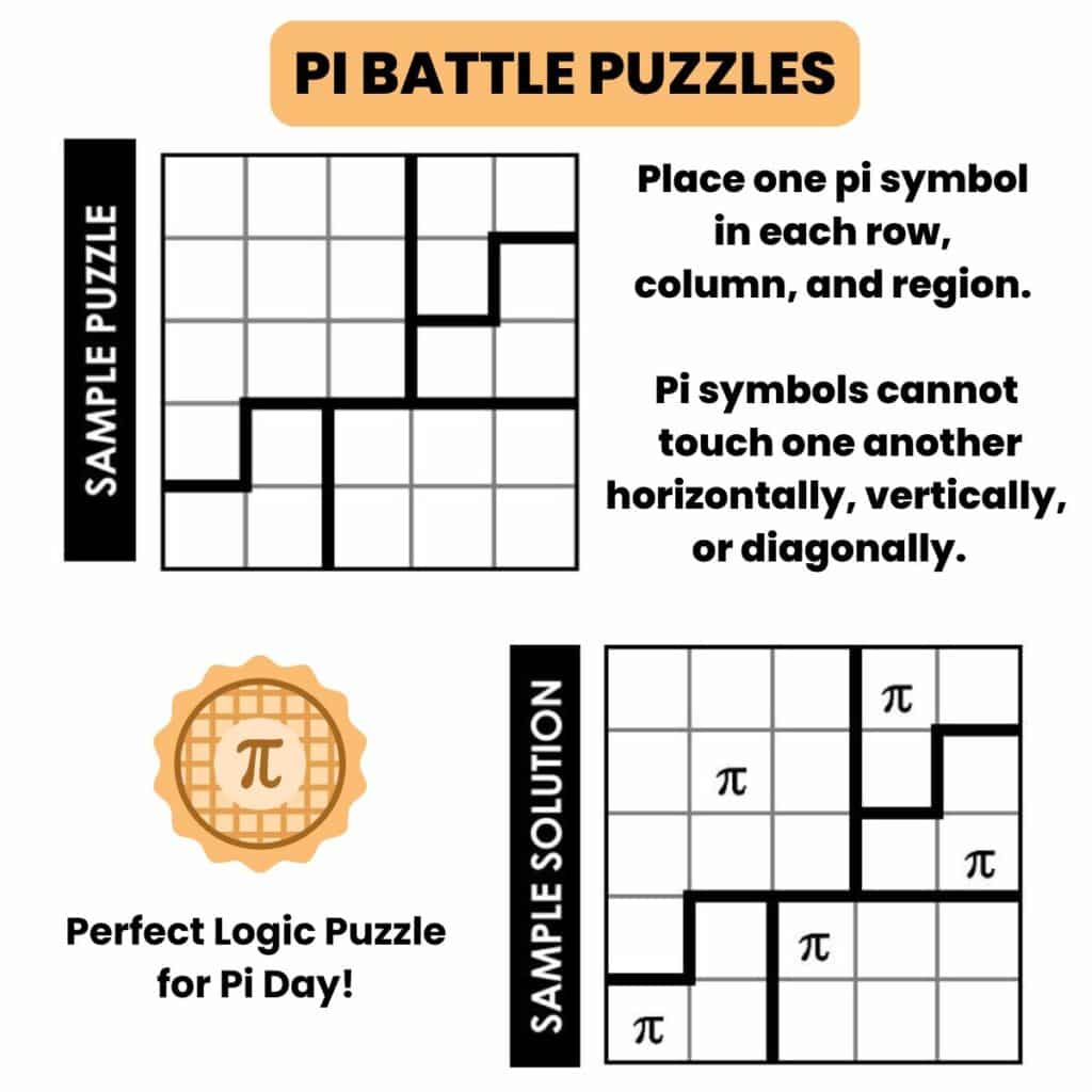 instructions for pi battle logic puzzles. 