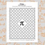 pi day hidden word puzzle printable.