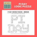 Pi Day Hidoku Logic Puzzles.