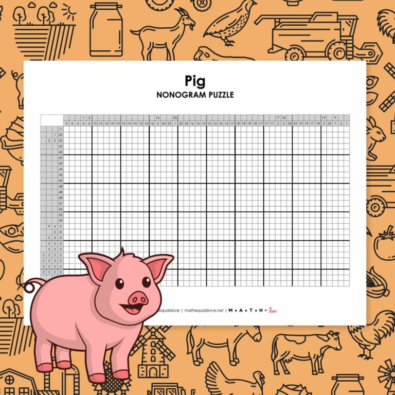 pig nonogram puzzle.