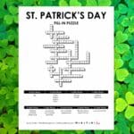 st patrick's day fill-in puzzle.