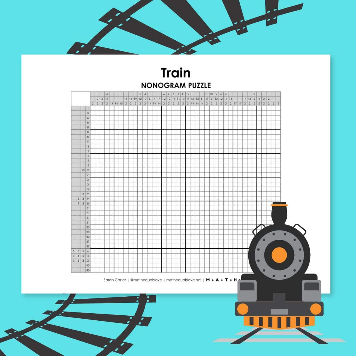 train nonogram puzzle.