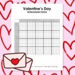 valentine's day nonogram puzzle.