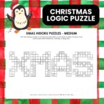 xmas christmas hidoku logic puzzle.
