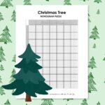 Christmas Tree Nonogram Puzzle Printable.