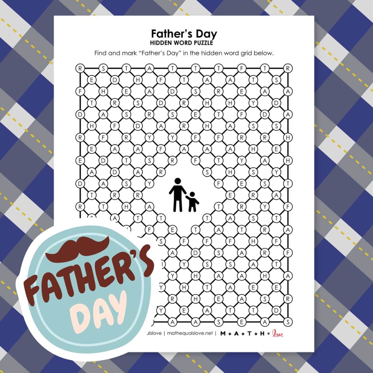 father's day hidden word puzzle.