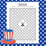 fourth of july hidden word puzzle for independence day.