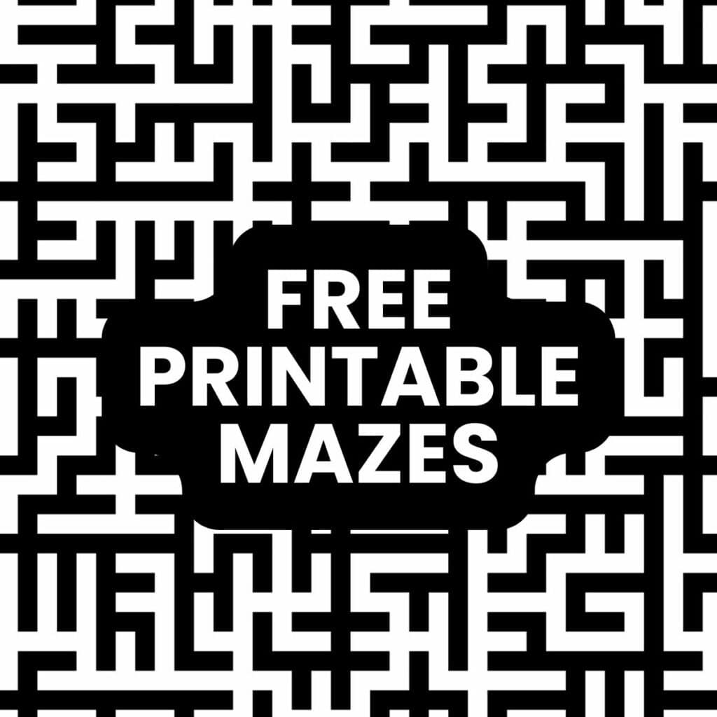 free printable mazes collection for kids and adults. 