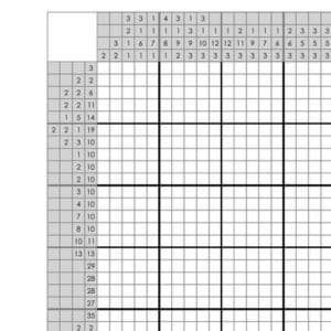 close-up of nonogram puzzle. 