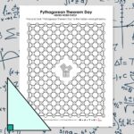 Pythagorean Theorem Day Hidden Word Puzzle.