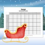 sleigh nonogram puzzle.