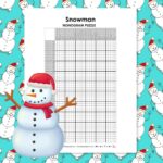 snowman nonogram puzzle printable.